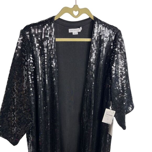 Good American Women’s XS/S Full Length Sequin Duster/Robe/Cardigan/Jacket‎ 00/0 - Picture 2 of 10